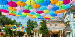 A Group Of Colorful Umbrellas